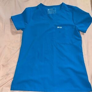 Figs Catrina Scrub Top Extreme Blue